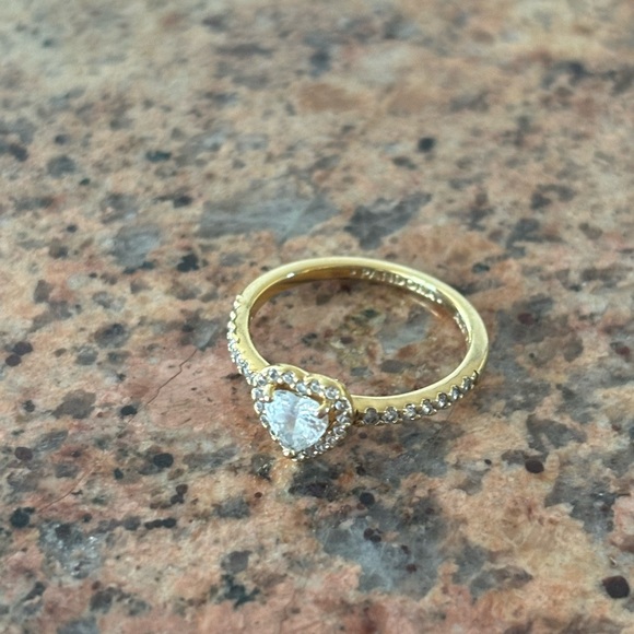 Pandora Gold Heart Ring with Silver Accents - Picture 3 of 4